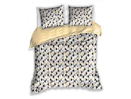 Bavlněné povlečení - Bavlněné povlečení 140x200 + 70x90 cm - Winkel béžové Bavlněné povlečení - Bavlněné povlečení 140x200 + 70x90 cm - Winkel béžové