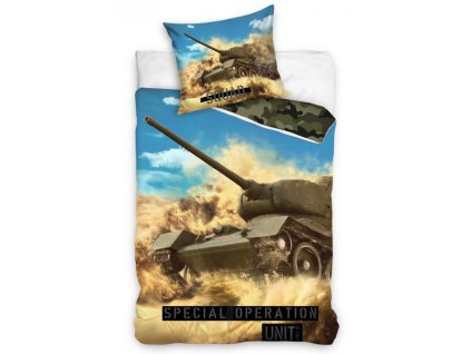 Bavlněné povlečení - Bavlněné povlečení 140x200 + 70x90 cm - Tank Speciální operace Bavlněné povlečení - Bavlněné povlečení 140x200 + 70x90 cm - Tank Speciální operace