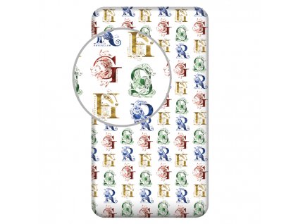 Bavlněné napínací prostěradlo 90x200 + 25 cm - Harry Potter "HP078"1