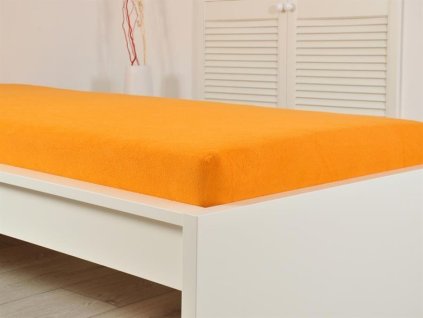 Froté prostěradla - Froté elastické prostěradlo 160 x 200 cm oranžové (190g/m2) Froté prostěradla - Froté elastické prostěradlo 160 x 200 cm oranžové (190g/m2)