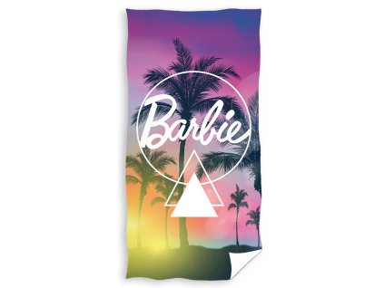 Bavlněná froté osuška 70x140 cm - Barbie Miami Beach