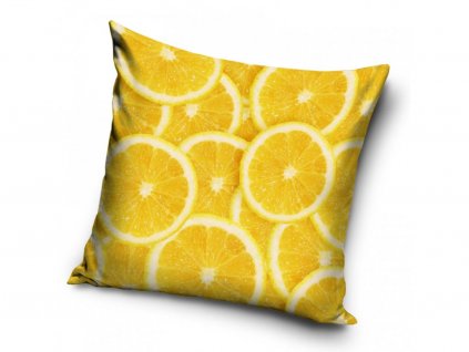 40864 dekoracni povlak na polstarek zlute citrony