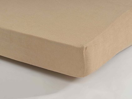 Prostěradlo FROTÉ COMFORT 180x200 cm - Cappuccino
