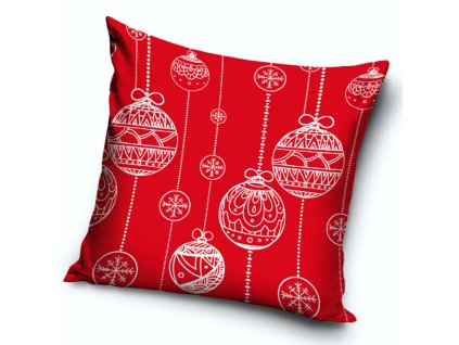 Dekoracni polstarek Vanocni Banky Cerveny PNL241250