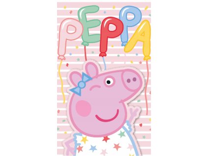 Bavlněný froté ručníček 30x50 cm -  Prasátko Pepina Narozeninová Oslava