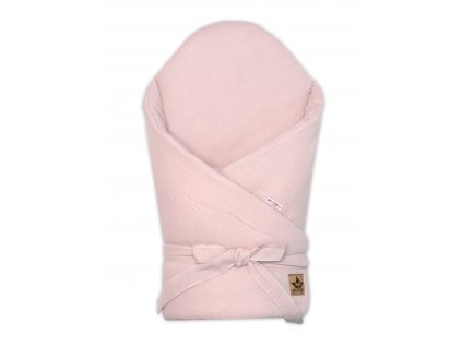 144900 267424 muselinova zavinovacka s vyztuzi na zavazovani baby nellys 75x75cm pudrove ruzova