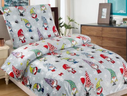 Povlečení mikroplyš 140x200 + 70x90 cm - Gnome