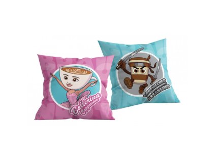 Dekorační polštářek 40x40 cm - Ballerina Cappuccina a Cappuccino Assassino