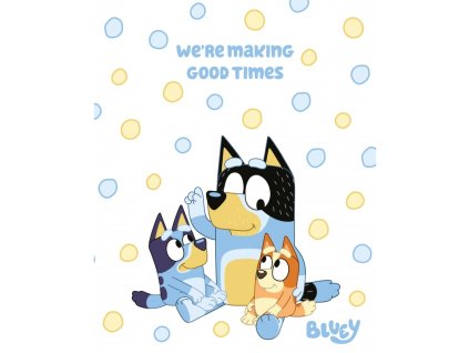 Deka fleecová 120x150 cm - Bluey "Good Time"