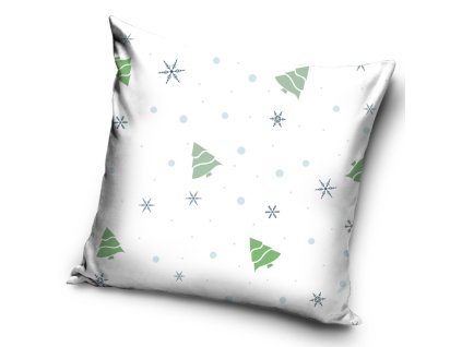 Velurovy povlak na polstarek Bile Vanoce 40x40 cm PNL258001 POSZ