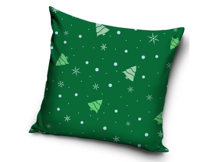 Velurovy povlak na polstarek Zelene Vanoce 40x40 cm PNL258002 POSZ