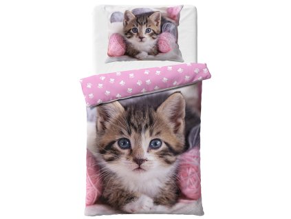 Bavlněné povlečení 140x200 + 70x90 cm - Koťátko2