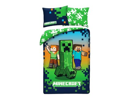 Povlečení z mikrovlákna 140x200 + 70x90 cm - Minecraft 880BL