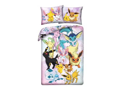 Povlečení z mikrovlákna 140x200 + 70x90 cm - Pokémon "Chyťte je všechny"