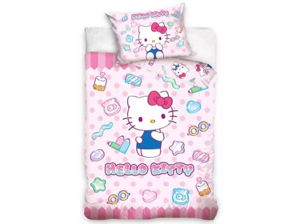 Povlečení do postýlky 100x135 + 40x60 cm - Hello Kitty "Sladké snění"