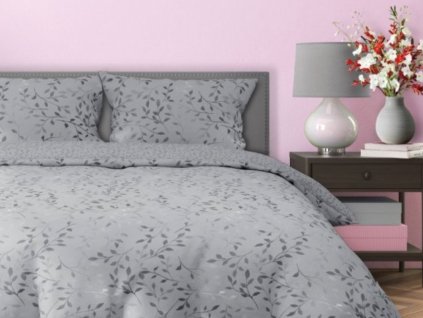 Bavlněné saténové povlečení 140x200 + 70x90 cm - Milagro Verde 025