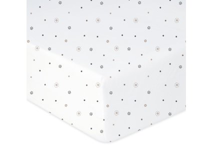 Bavlněné prostěradlo do postýlky 60x120 cm - Hvězdičky