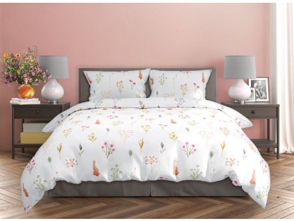 Bavlněné saténové povlečení 140x200 + 70x90 cm - Milagro Verde 022