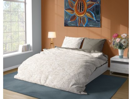 Bavlněné saténové povlečení 140x200 + 70x90 cm - Milagro Verde 0282