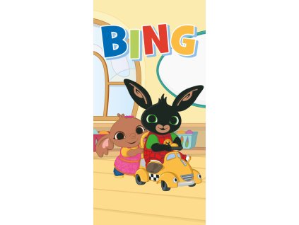 Bavlněná froté osuška 70x140 cm - Králíček Bing "Playroom 02"