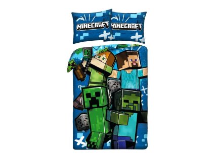 Povlečení z mikrovlákna 140x200 + 70x90 cm - Minecraft