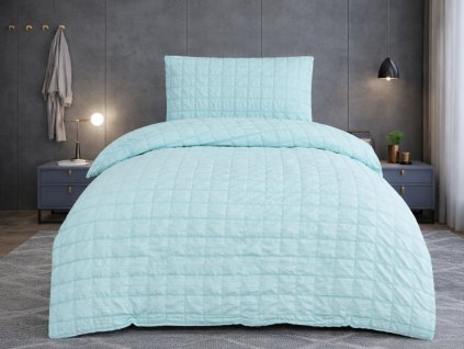 Krepové povlečení 140x200 + 70x90 cm - Naomi mint