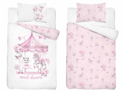 Povlečení do postýlky 100x135 + 40x60 cm - Sladké sny