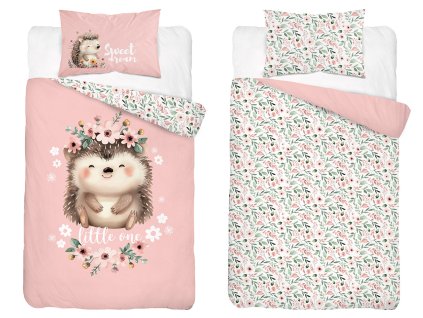 Povlečení do postýlky 100x135 + 40x60 cm - Roztomilý ježeček