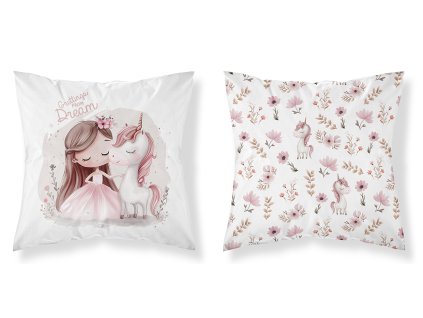 Povlak na polštářek 40x40 cm - Jednorožec ze snu2