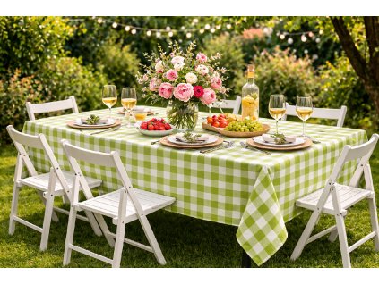 Bavlněný ubrus 150x250 cm WOW Spring - Spring Evergreen