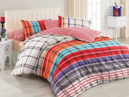 Bavlněné povlečení - BedTex povlečení Riva Červené 140x200 70x90 Bavlněné povlečení - BedTex povlečení Riva Červené 140x200 70x90