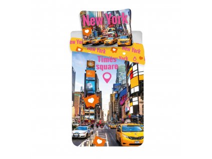 Licenční povlečení s fototiskem Times Square 140x200