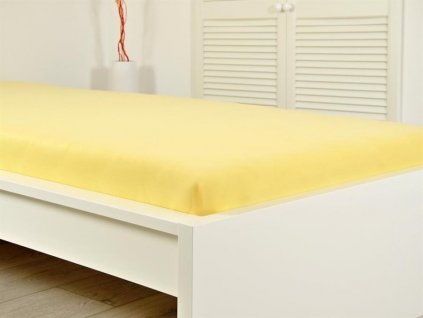 Prostěradlo FROTÉ do postýlky 60x120 cm - Žlutá
