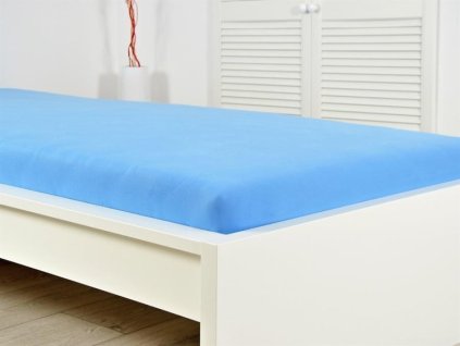 Prostěradlo FROTÉ do postýlky 70x140 cm – Modrá