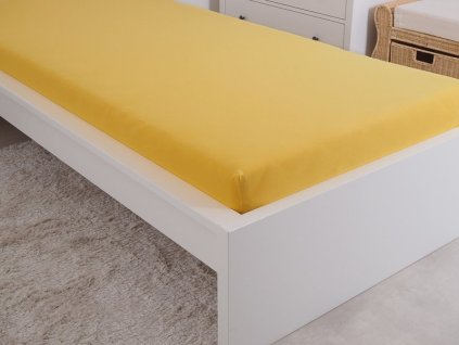 4964 1 prosteradlo jersey cesana bavlna mako 90x200 cm syta zluta