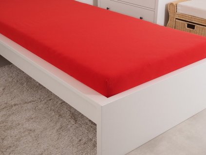 4982 1 prosteradlo jersey cesana bavlna mako 90x200 cm cervena