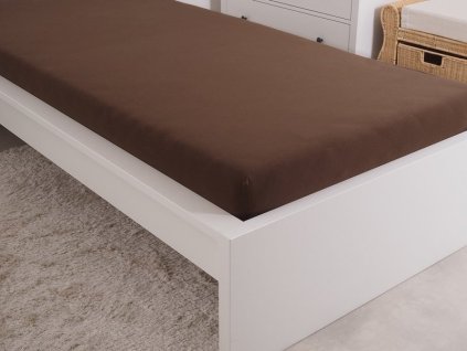 5081 1 prosteradlo jersey cesana bavlna mako 180x200 cm hneda