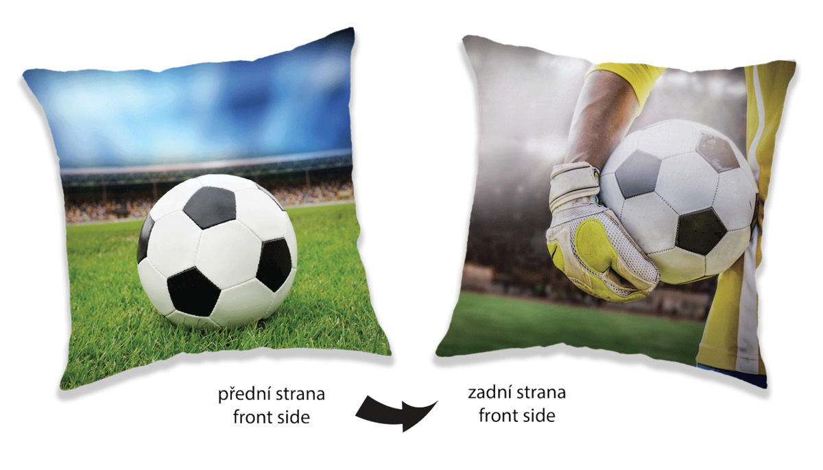 Jerry Fabrics Dekorační polštářek 40x40 - Fotbal