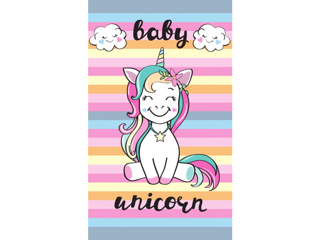 Carbotex Bavlněný froté ručníček 30x50 cm - Baby Unicorn