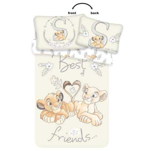 Jerry Fabrics Povlečení do postýlky 100x135 + 40x60 cm - Lví král Best Friends