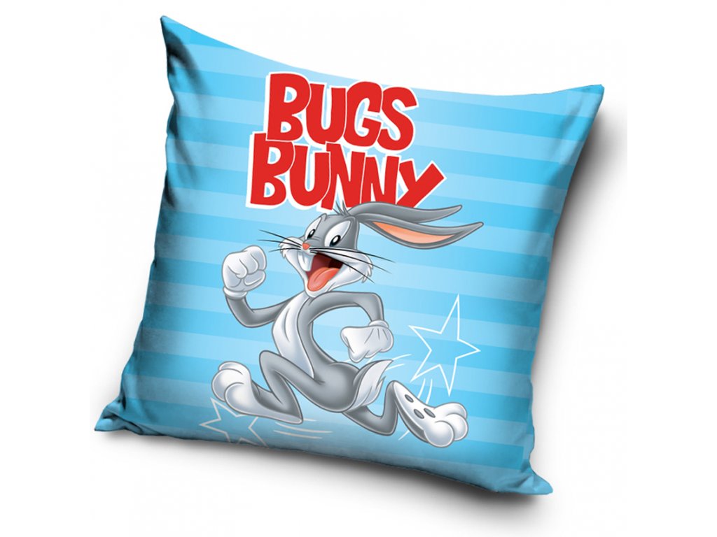 TipTrade Povlak na polštářek 40x40 cm - Králík Bugs Bunny modrý