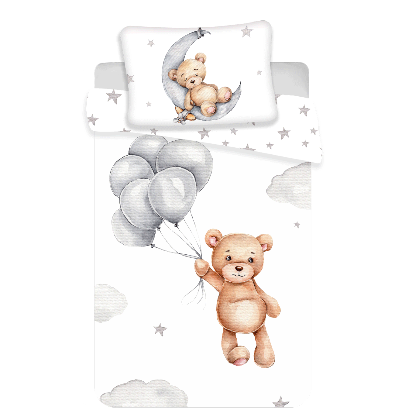 Povlečení do postýlky 100x135 + 40x60 cm - Medvídek 02