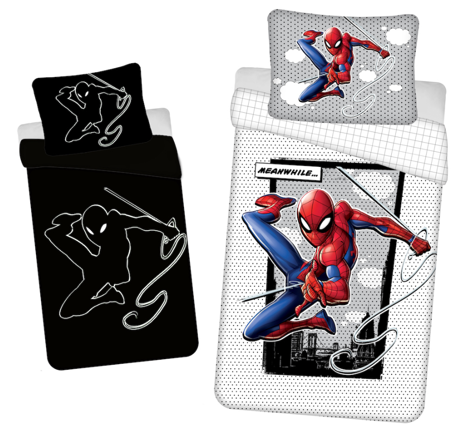 Jerry Fabrics Bavlněné povlečení se svítícím efektem 140x200 + 70x90 cm - Spider-man 