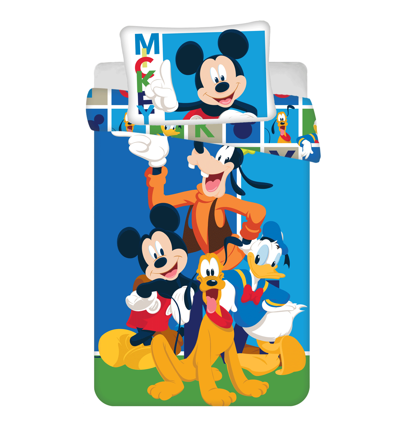 Jerry Fabrics Povlečení do postýlky 100x135 + 40x60 cm - Mickey and Friends