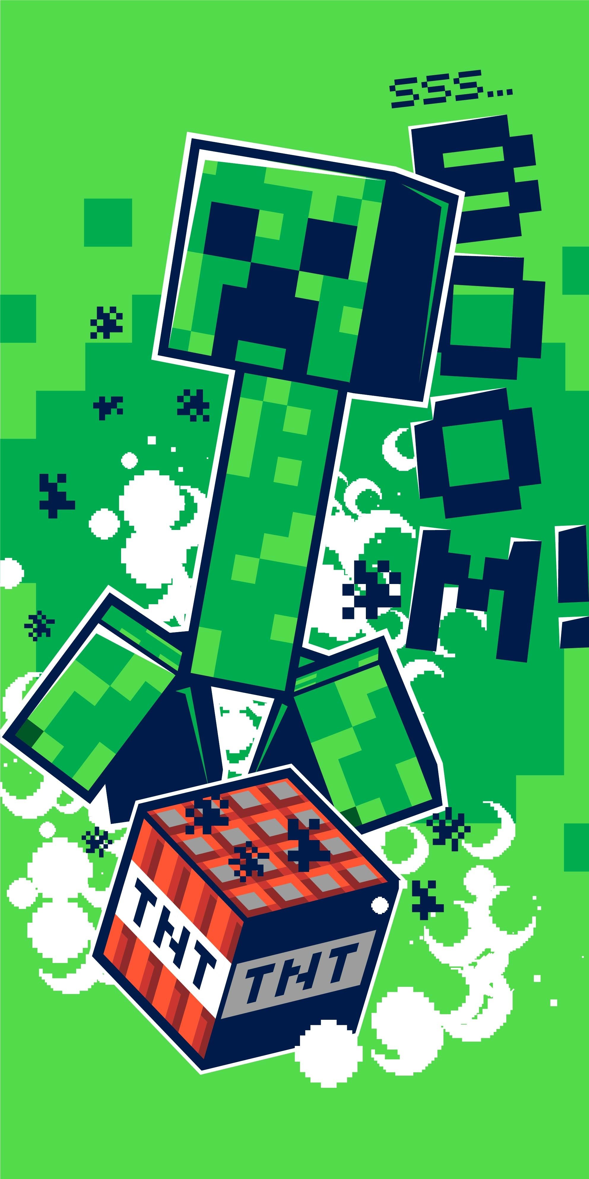 Levně Bavlněná froté osuška 70x140 cm - Minecraft Boom