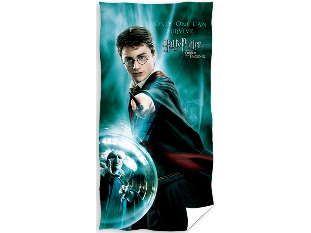 Levně Carbotex Bavlněná froté osuška 70x140 cm - Harry Potter Pouze jeden může přežít