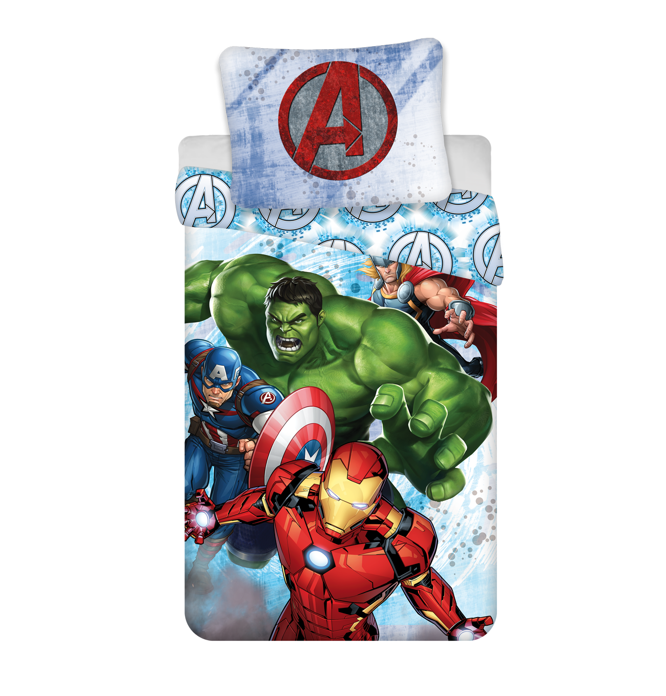 Jerry Fabrics Bavlněné povlečení 140x200 + 70x90 cm - Avengers 