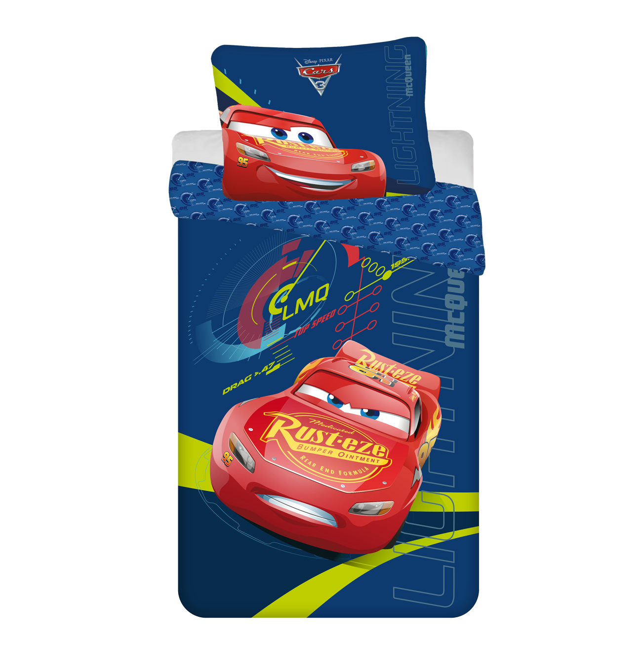Jerry Fabrics Bavlněné povlečení 140x200 + 70x90 cm - Cars 3 
