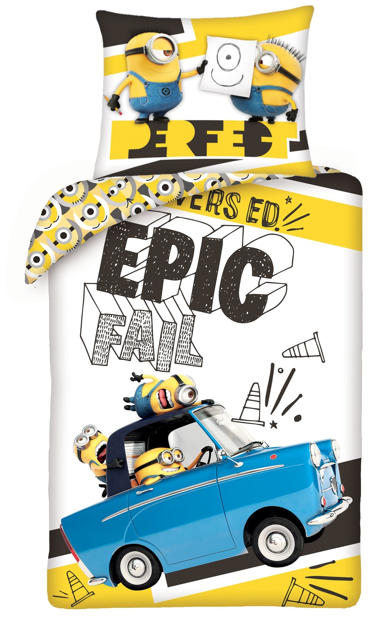 Halantex Bavlněné povlečení 140x200 + 70x90 cm - Mimoni Epic