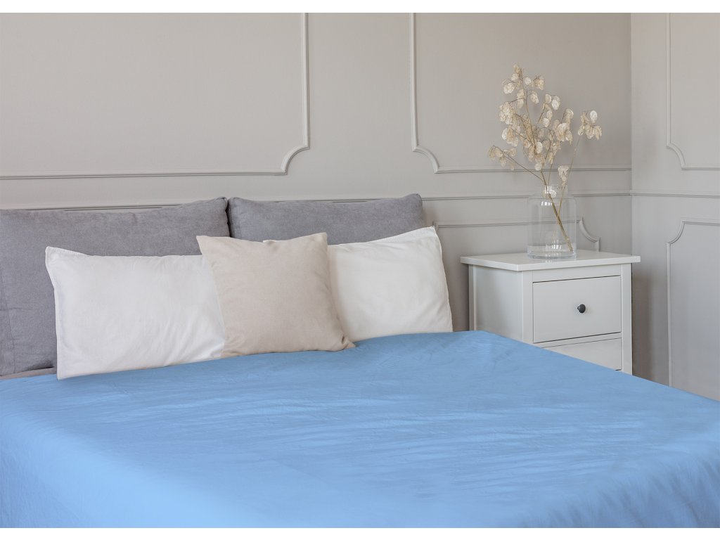 TipTrade Prostěradlo Jersey MAKO 220x200 cm - Středně modré